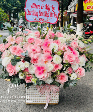 Giỏ hoa tặng ngày quốc tế phụ nữ 8/3 - Hoa Tươi Phúc An