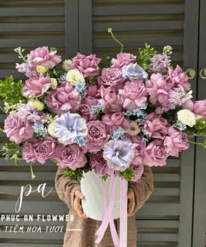 bó hoa hồng phấn đẹp, hoa hồng pastel tặng sinh nhật, bó hoa hồng phấn sang trọng, hoa tặng người yêu thanh lịch, bó hoa hồng phấn kèm baby trắng, hoa tươi lãng mạn, bó hoa hồng đẹp ý nghĩa