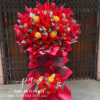 kệ hoa khai trương đỏ sang trọng hoa hồng đỏ hoa ping pong vàng chúc mừng khai trương phát tài phát lộc – Hoa Tươi Phúc An