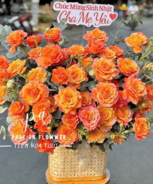 giỏ hoa chúc mừng - Hoa Tươi Phúc An