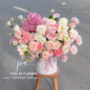Giỏ hoa sinh nhật hồng phấn cẩm tú cầu ngọt ngào sang trọng - Hoa Tươi Phúc An