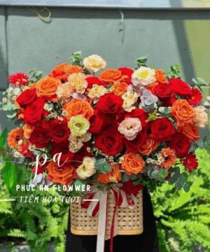 Giỏ hoa 8/3 đẹp tặng mẹ, tặng vợ, tặng người yêu - Shop Hoa Tươi Phúc An