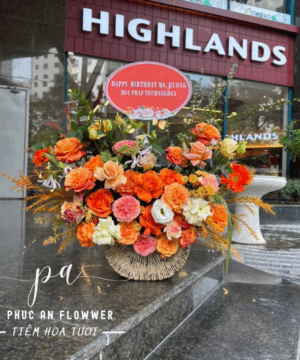 giỏ hoa chúc mừng sinh nhật, giỏ hoa tươi cao cấp, giỏ hoa hồng cam đẹp, hoa chúc mừng khai trương sang trọng, giỏ hoa tươi hiện đại, hoa tặng sinh nhật đẹp, giỏ hoa chúc mừng đối tác, hoa tươi nghệ thuật cao cấp