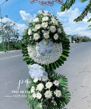 kệ hoa chia buồn hoa trắng cúc trắng lan trắng vòng hoa tang lễ trang nghiêm thanh lịch kính viếng chia buồn – Hoa Tươi Phúc An