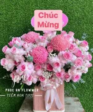 giỏ hoa đẹp, phù hợp tặng chúc mừng hay các dịp đặc biệt - Hoa Tươi Phúc An