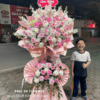 kệ hoa khai trương hoa hồng hồng hoa đồng tiền hồng sang trọng chúc mừng khai trương phát đạt may mắn – Hoa Tươi Phúc An