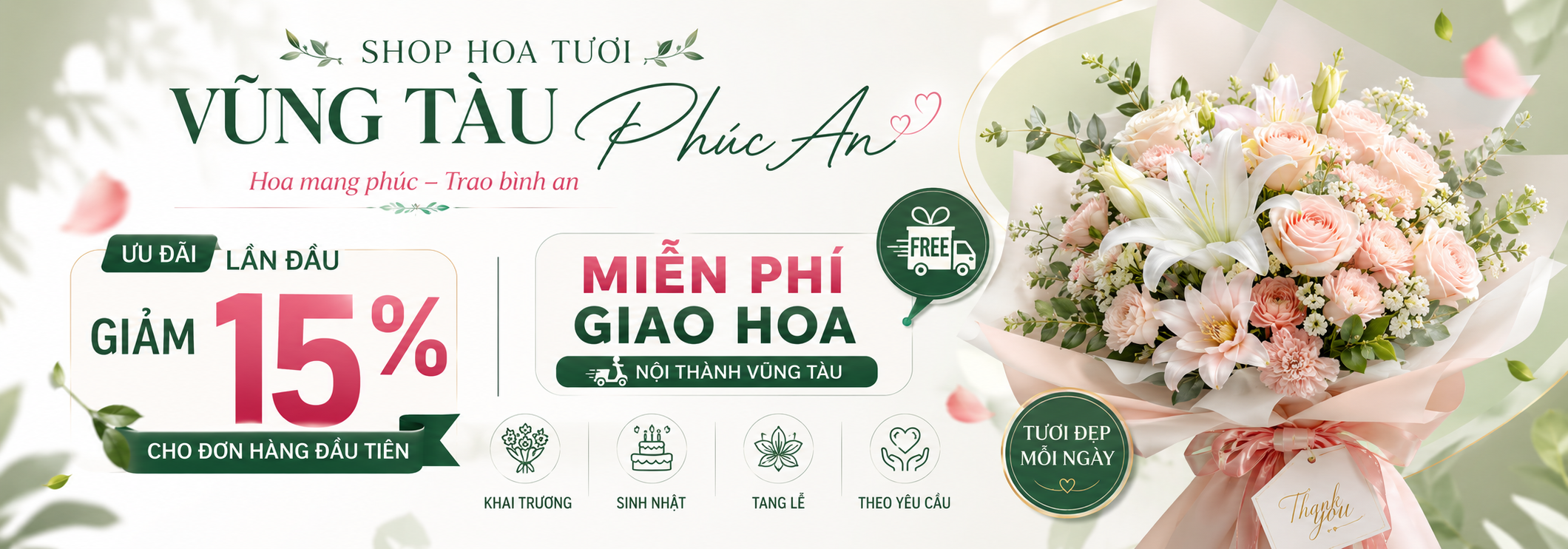 cửa hàng hoa tươi tại vũng tàu