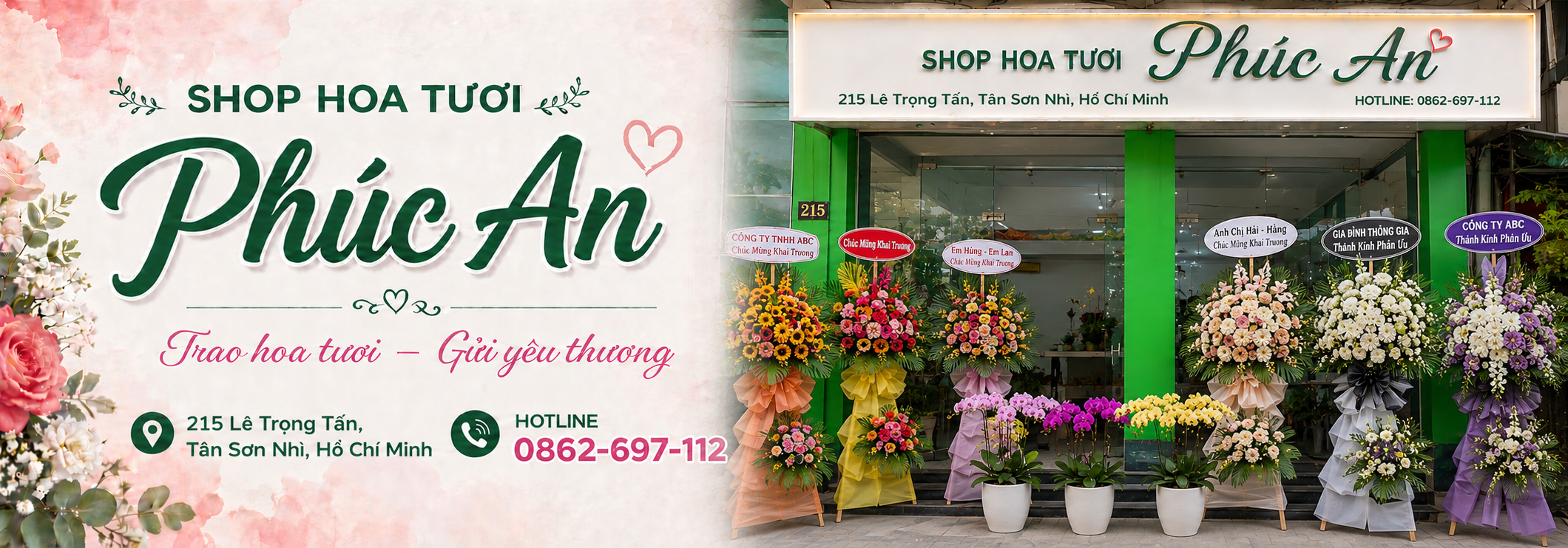 shop hoa tươi quận tân phú