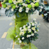 kệ hoa khai trương tông xanh