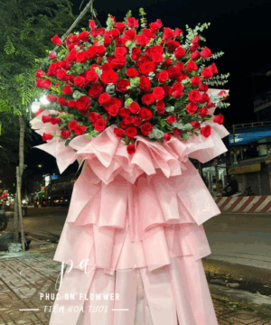 kệ hoa khai trương 1 tầng