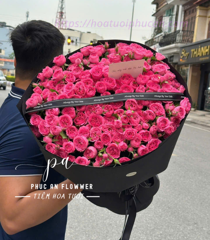 bó hoa hồng chùm hồng sophia