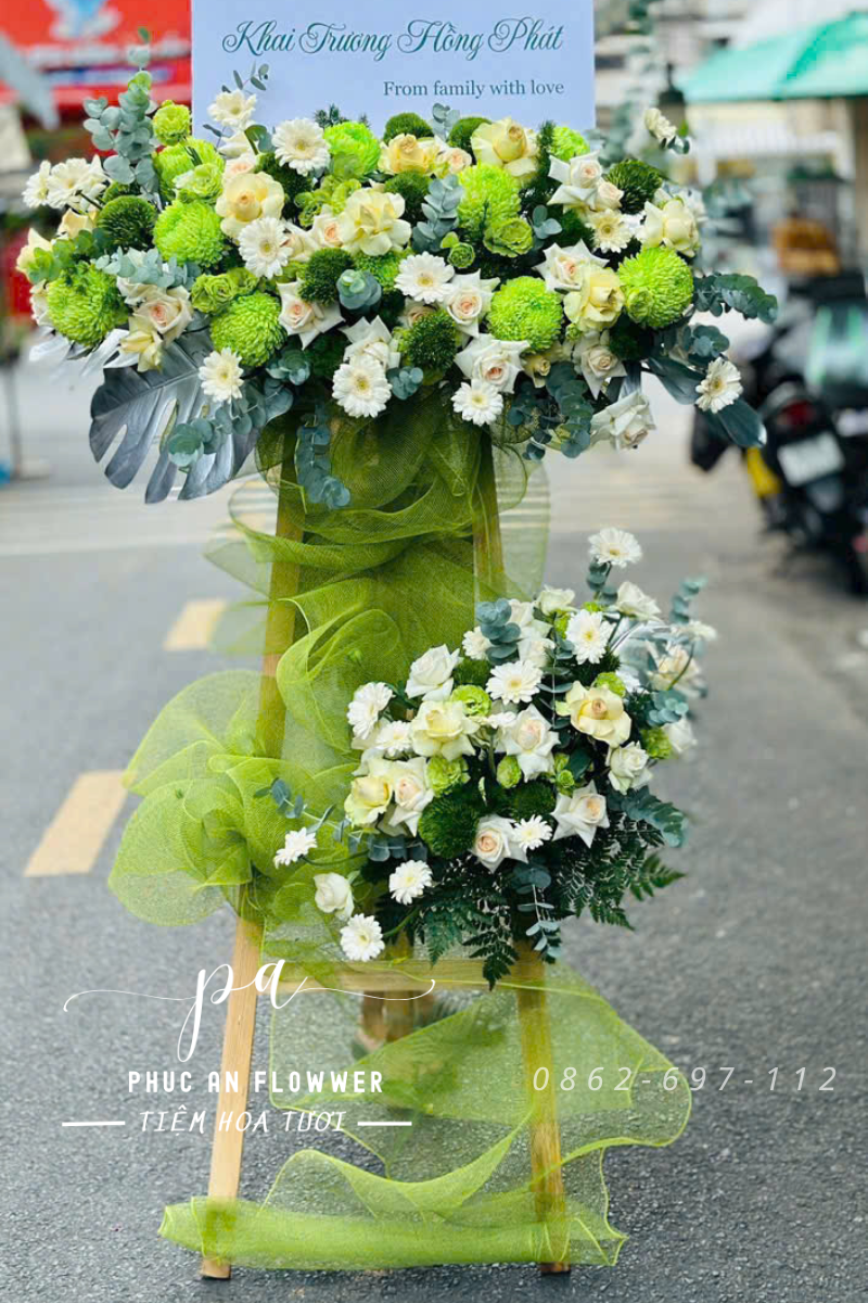 kệ hoa chúc mừng đẹp