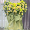 kệ hoa khai trương xanh