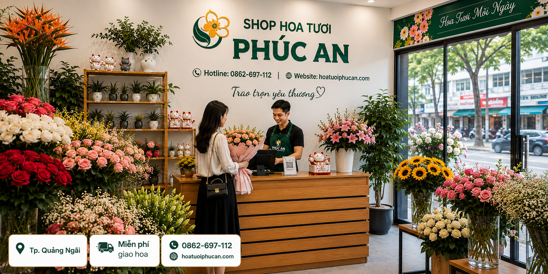 shop hoa tươi quảng ngãi