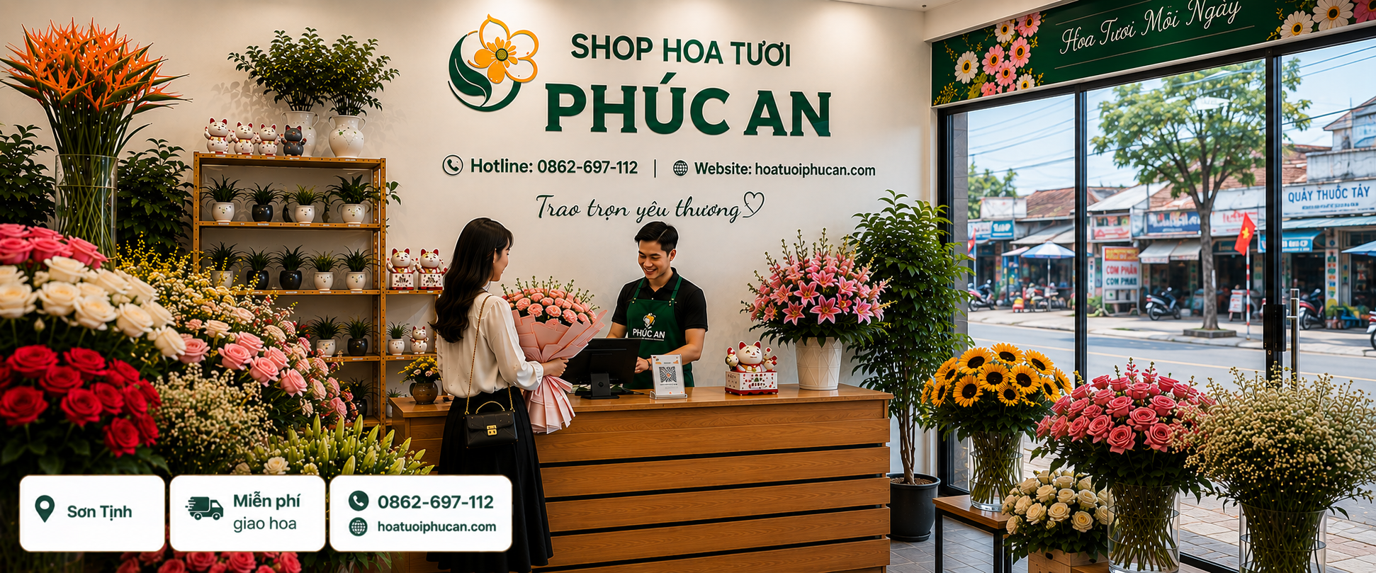 shop hoa tươi sơn tịnh quảng ngãi