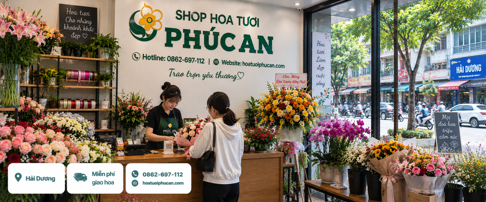 shop hoa tươi hải dương