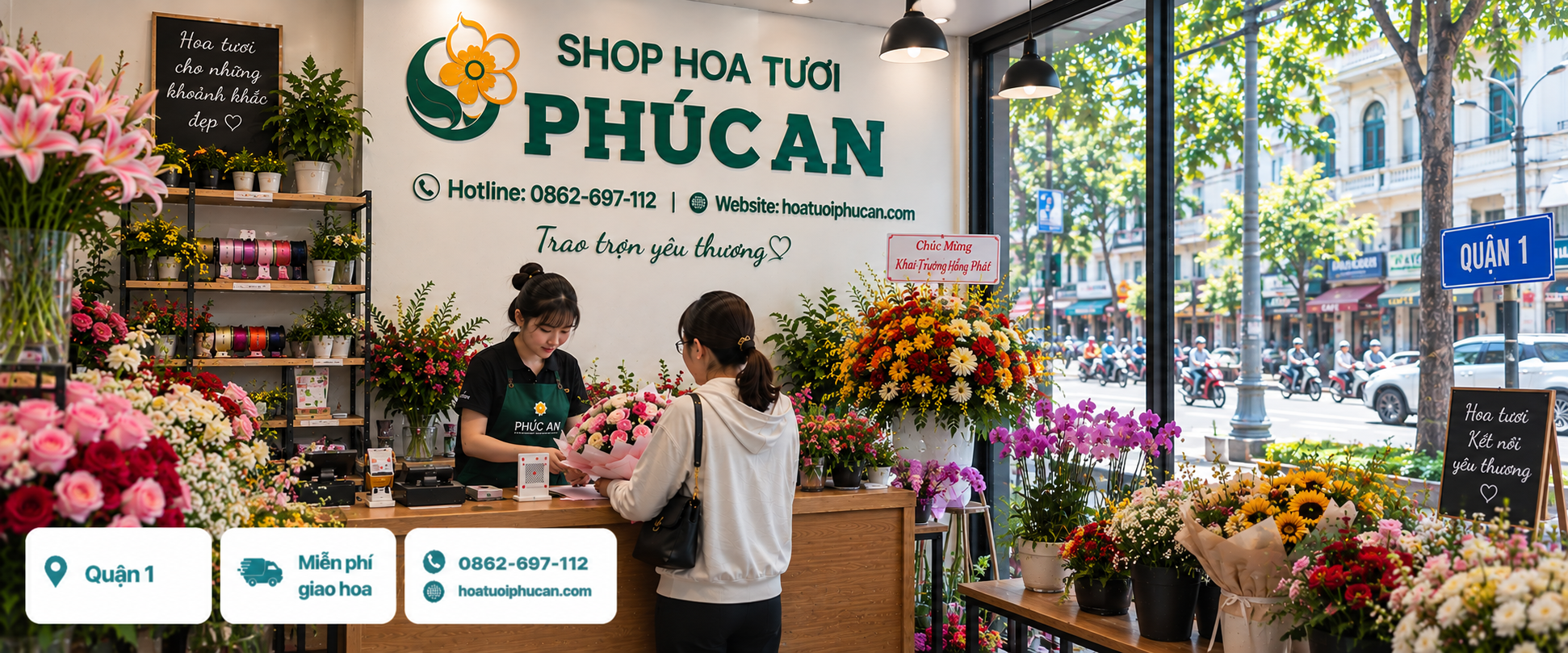 shop hoa tươi quận 1